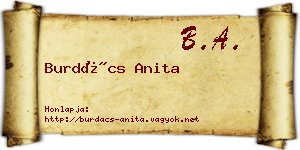 Burdács Anita névjegykártya